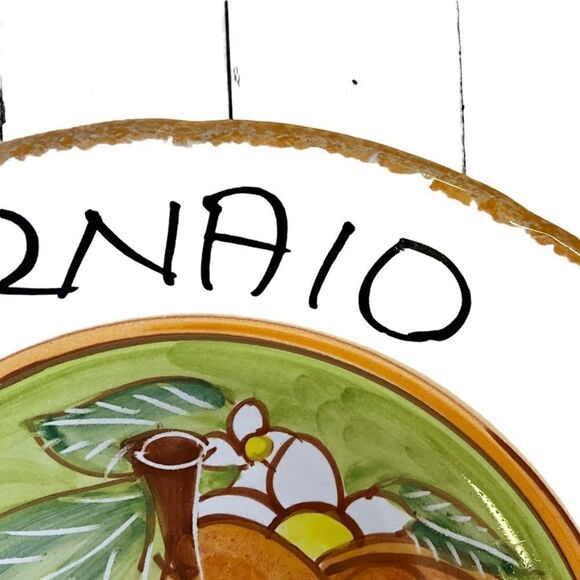 CERASELLA Prodotto Vietrese Plate Festa Regionale 2003 Handpainted Orange - Picture 10 of 13